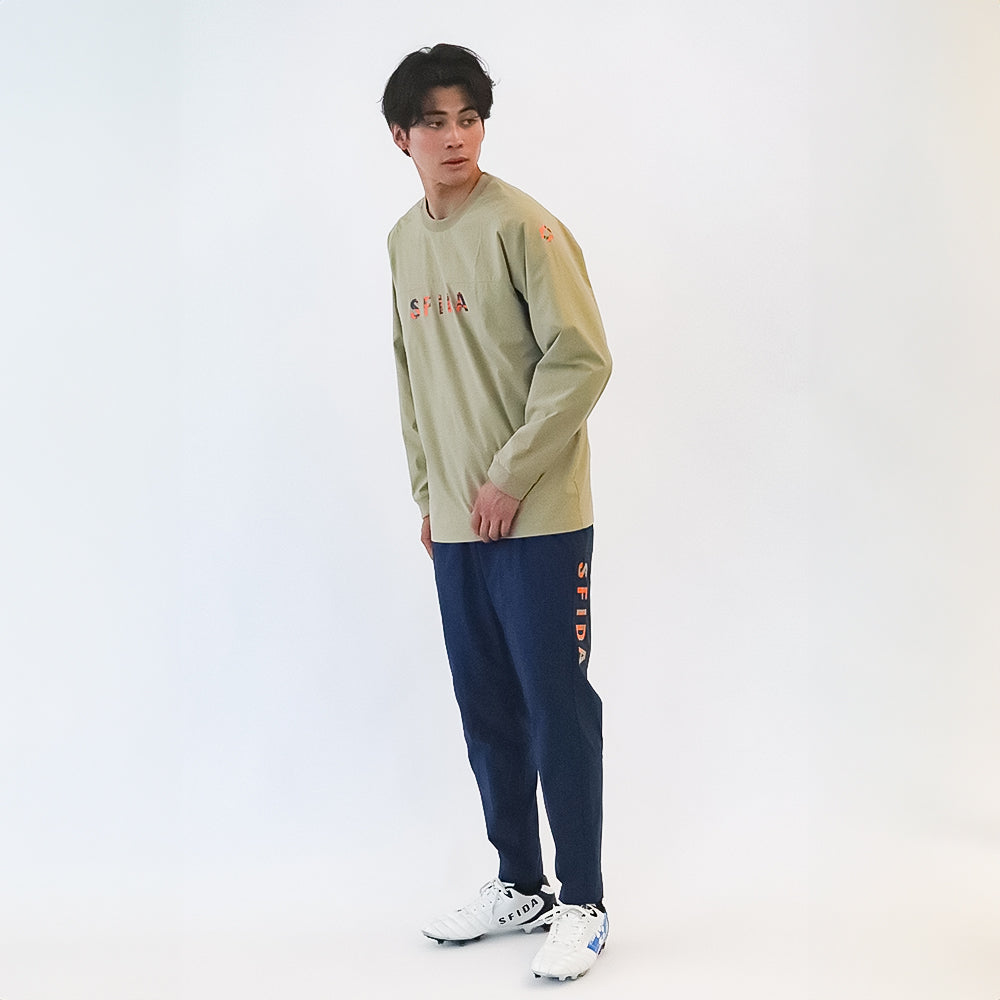 裏メッシュストレッチウインドクルートップ