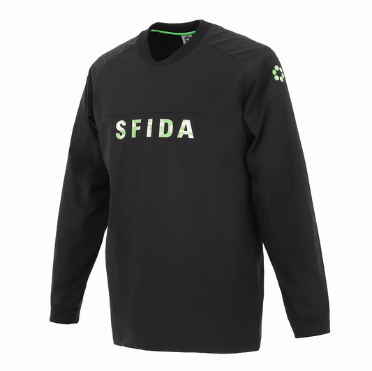 Mesh-lined stretch wind crew top SA-24520