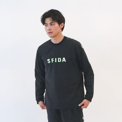 裏メッシュストレッチウインドクルートップ