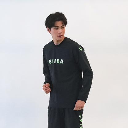 裏メッシュストレッチウインドクルートップ