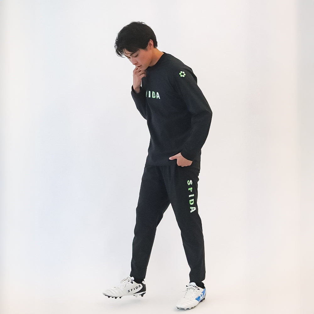 裏メッシュストレッチウインドクルートップ