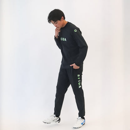 裏メッシュストレッチウインドクルートップ