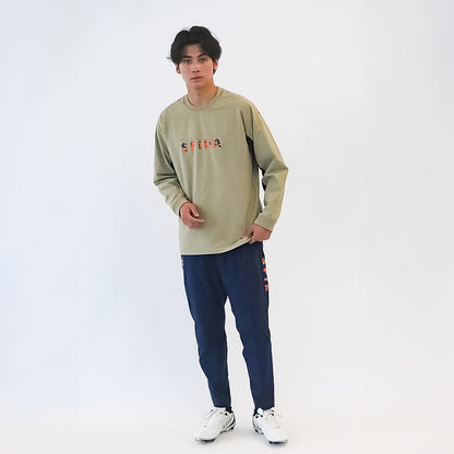 裏メッシュストレッチウインドクルートップ