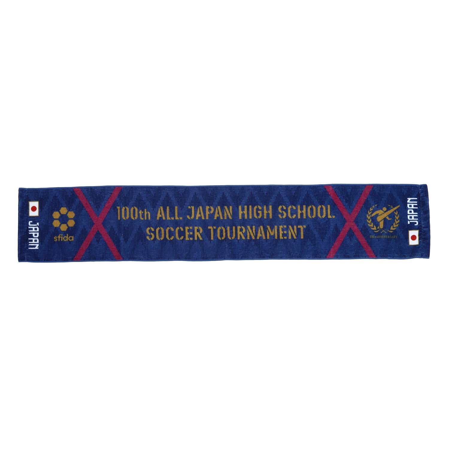 ［SALE］第100回全国高校サッカー選手権ロゴsfidaマフラータオル JAPAN　SH-21HS12